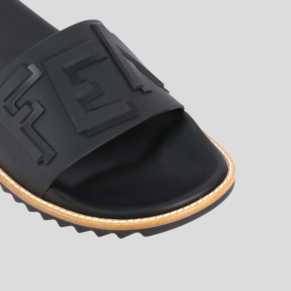 ❌SOLD❌ Fendi sandals with tone on tone layered writing Color: Black | Size: 8 - Picture 3 of 5